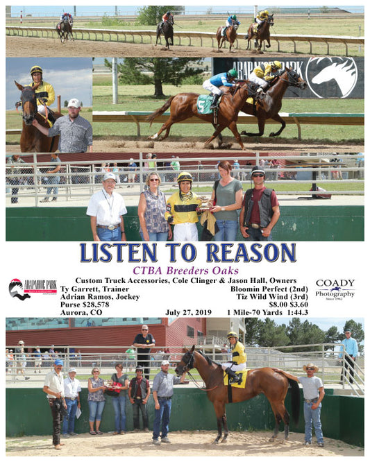 LISTEN TO REASON - CTBA Breeders Oaks - 07-27-19 - R07 - ARP