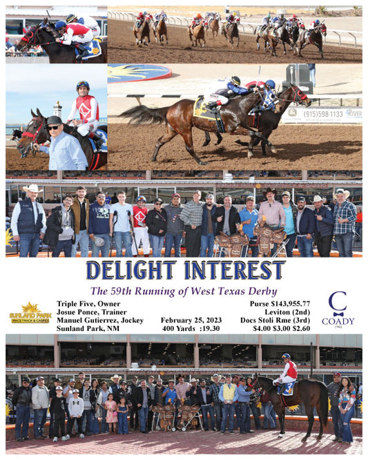 Copy of DELIGHT INTEREST - The 59th Running of West Texas Derby - 02-25-23 - R08 - SUN