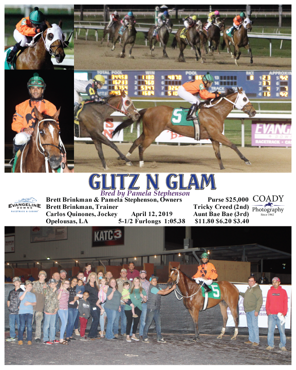 GLITZ N GLAM - Bred by Pamela Stephenson - 04-12-19 - R08 - EVD