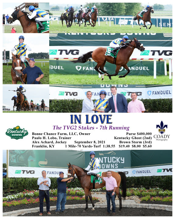 IN LOVE - The TVG2 Stakes - 7th Running - 09-08-21 - R08 - KD