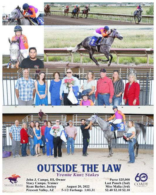 OUTSIDE THE LAW - Yvonne Kunz Stakes - 08-20-22 - R08 - AZD