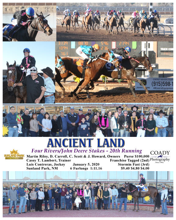 ANCIENT LAND - Four Rivers/John Deere Stakes - 20th Running - 01-05-20 - R09 - SUN