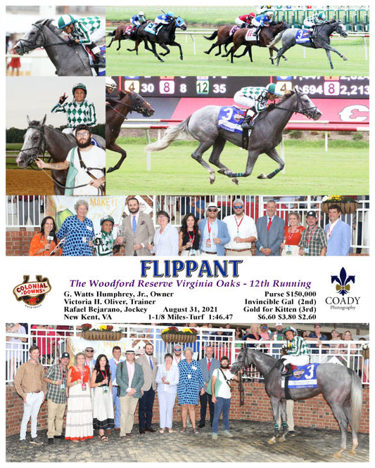 FLIPPANT - The Woodford Reserve Virginia Oaks - 12th Running - 08-31-21 - R09 - CNL