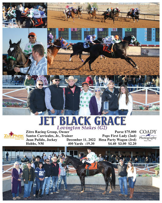 JET BLACK GRACE  - Lovington Stakes (G2) - 12-11-22 - R09 - ZIA