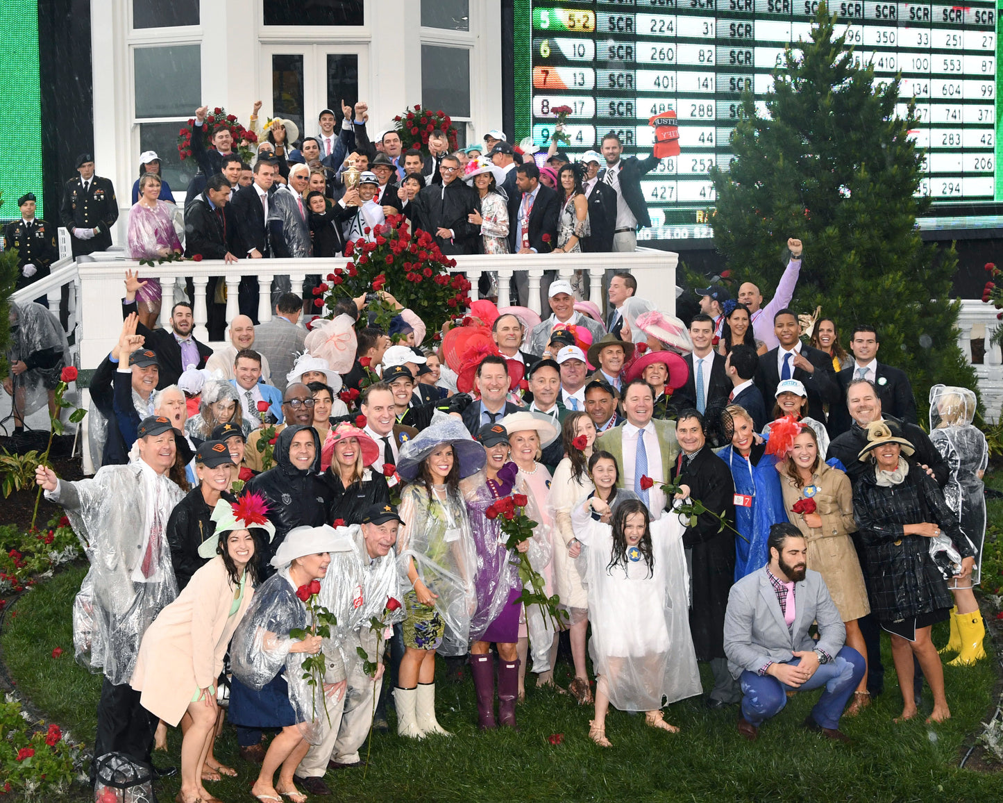 JUSTIFY - 050518 - Race 12 - CD The Kentucky Derby G1 - Trophy Group Photo 06