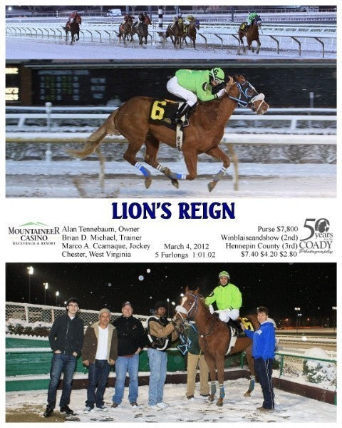LION'S REIGN - 030412 - Race 03