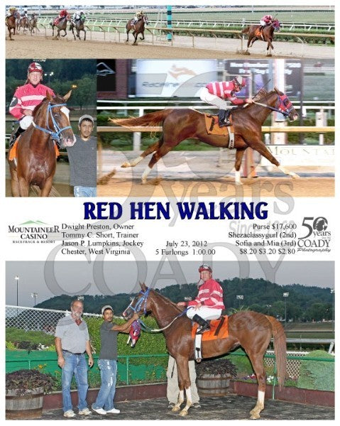 RED HEN WALKING - 072312 - Race 05