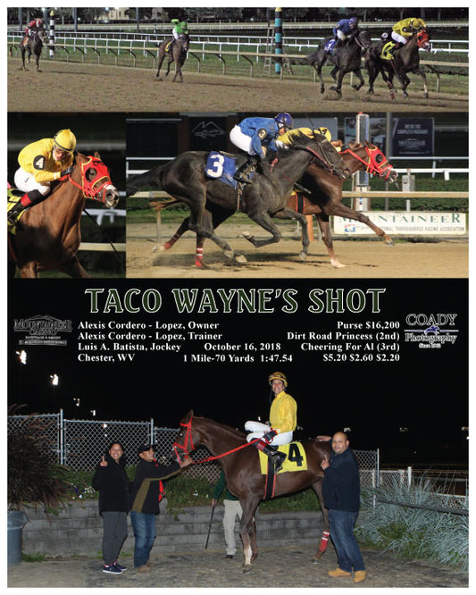 TACO WAYNE'S SHOT - 101618 - Race 03 - MNR